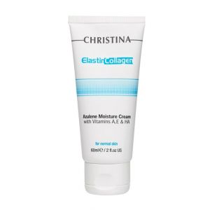 ElastinCollagen Azulene Moisture Cream with Vitamins A, E & HA for normal skin - Увлажняющий крем c витаминами А, Е и гиалуроновой кислотой для нормальной кожи «Эластин, коллаген, азулен» (60 мл.)