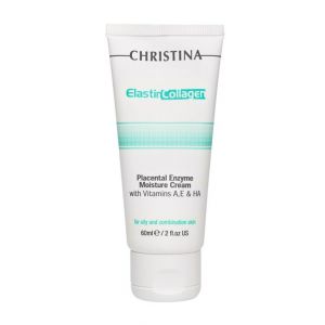 ElastinCollagen Placental Enzyme Moisture Cream with Vitamins A, E & HA for oily and combination skin - Увлажняющий крем с витаминами А, Е и гиалуроновой кислотой для жирной и комбинированной кожи «Эластин, коллаген, плацентарный фермент» (60 мл.)